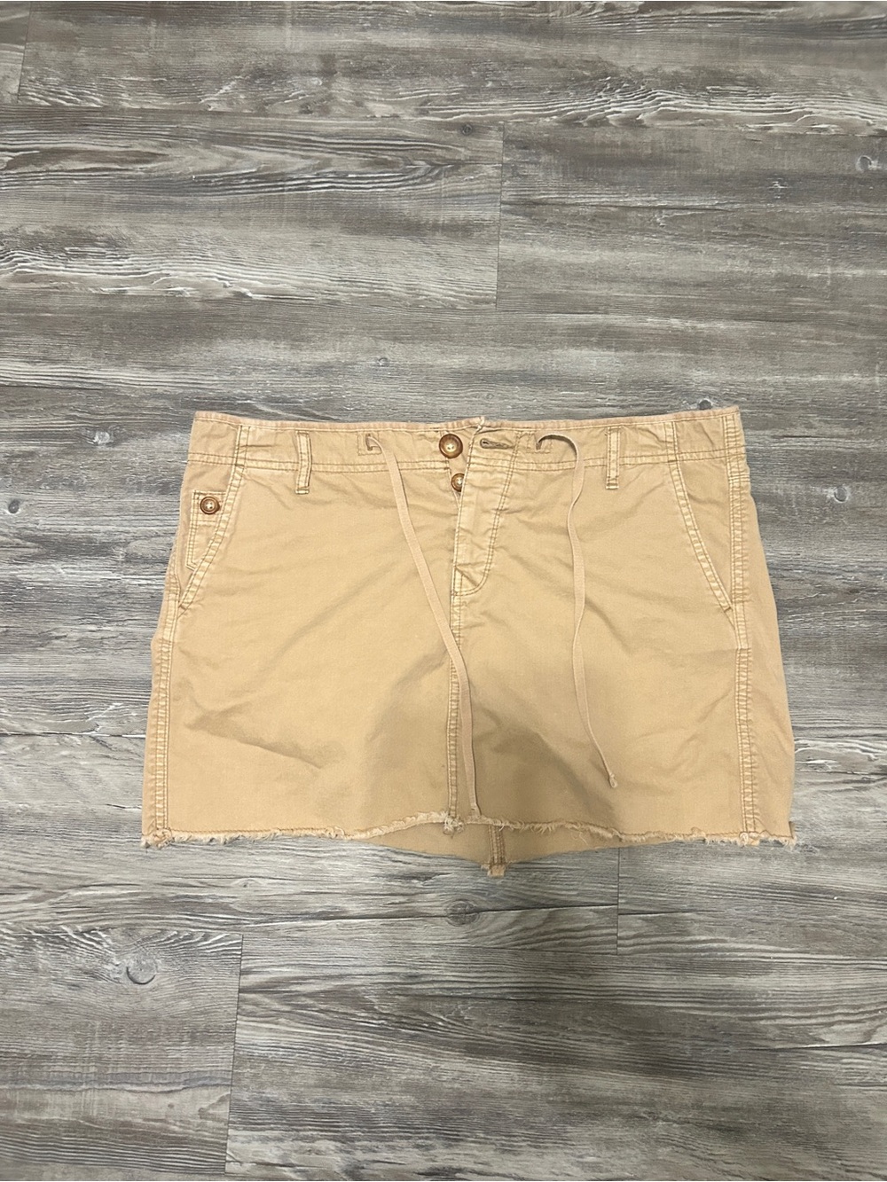 GAP 1969 Y2K Tan Drawstring Mini Skirt